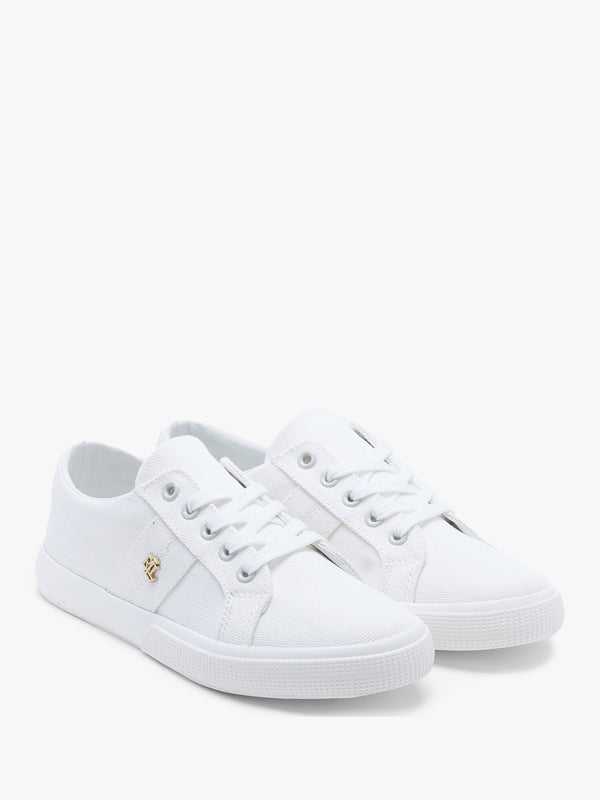 Janson II White Canvas Trainers