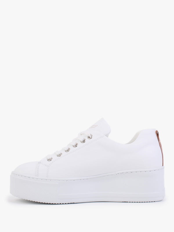 Angels Rise Pink Leather Flatform Trainers