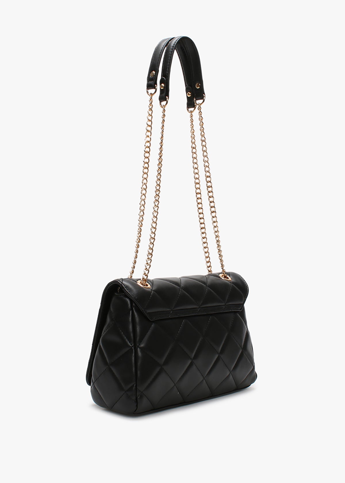 Ocarina Black Quilted Satchel Bag