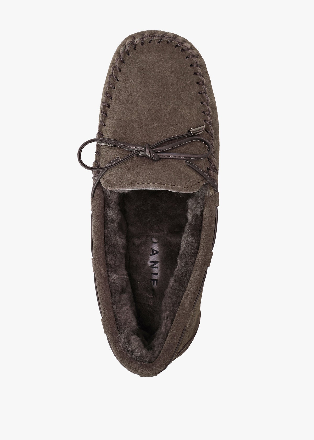 Moccy Grey Suede Moccasin Slippers