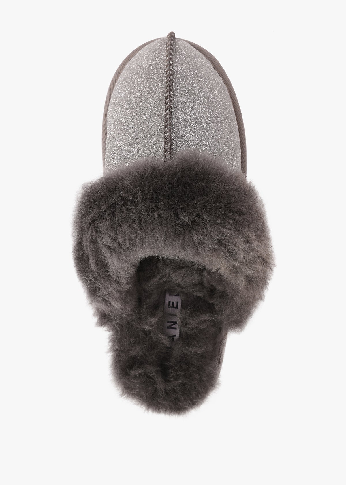 Soglit Silver Sheepskin Slippers