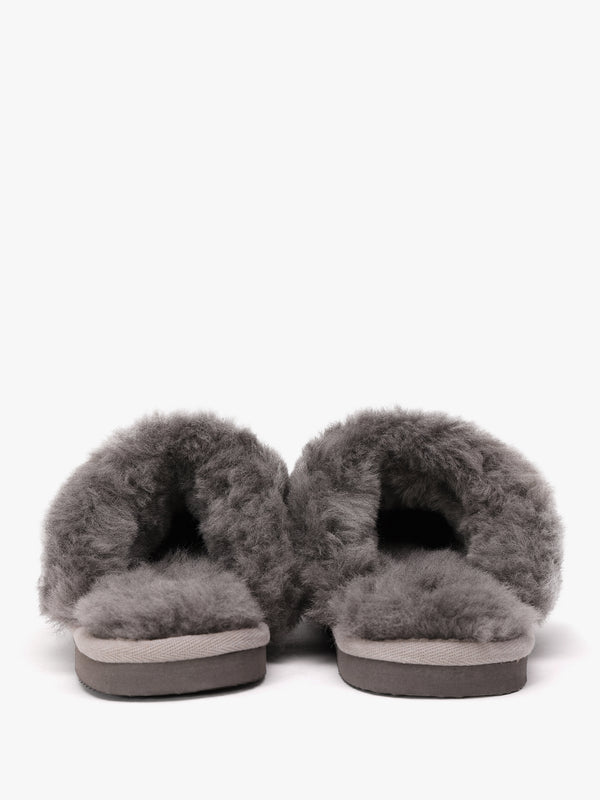 Soglit Silver Sheepskin Slippers