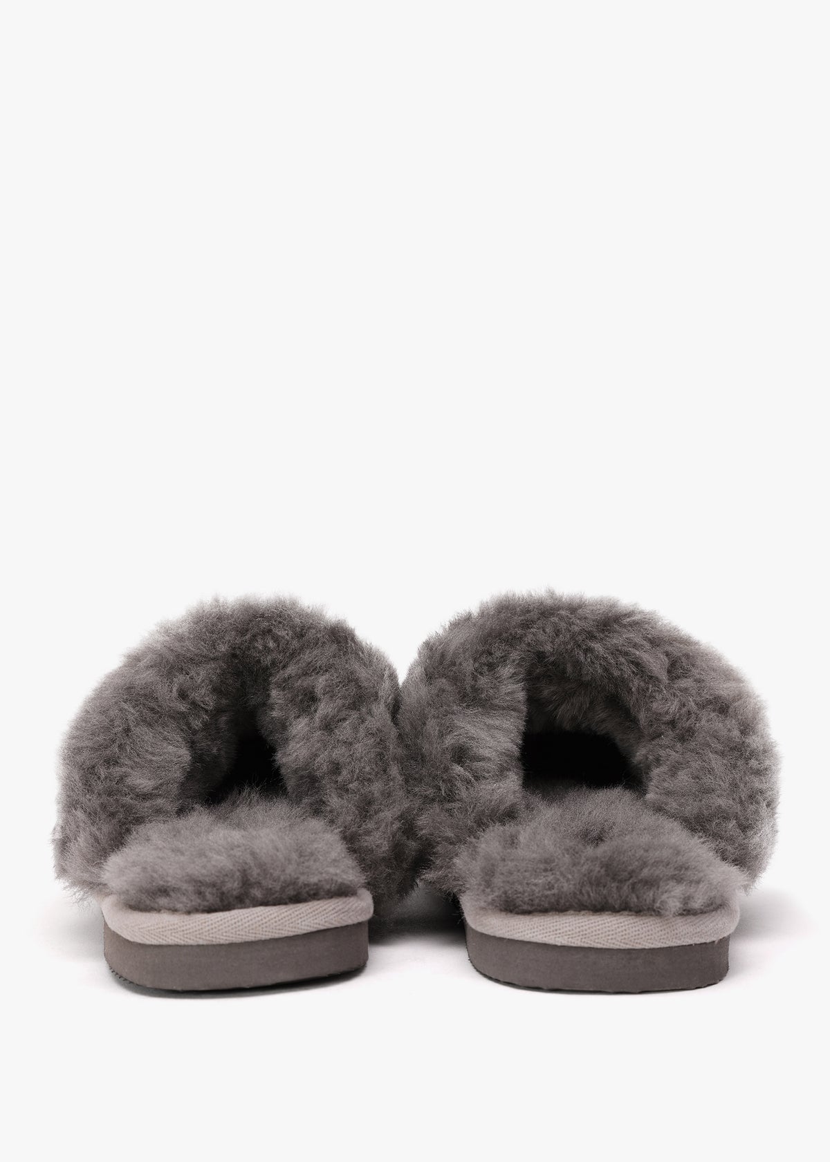 Soglit Silver Sheepskin Slippers