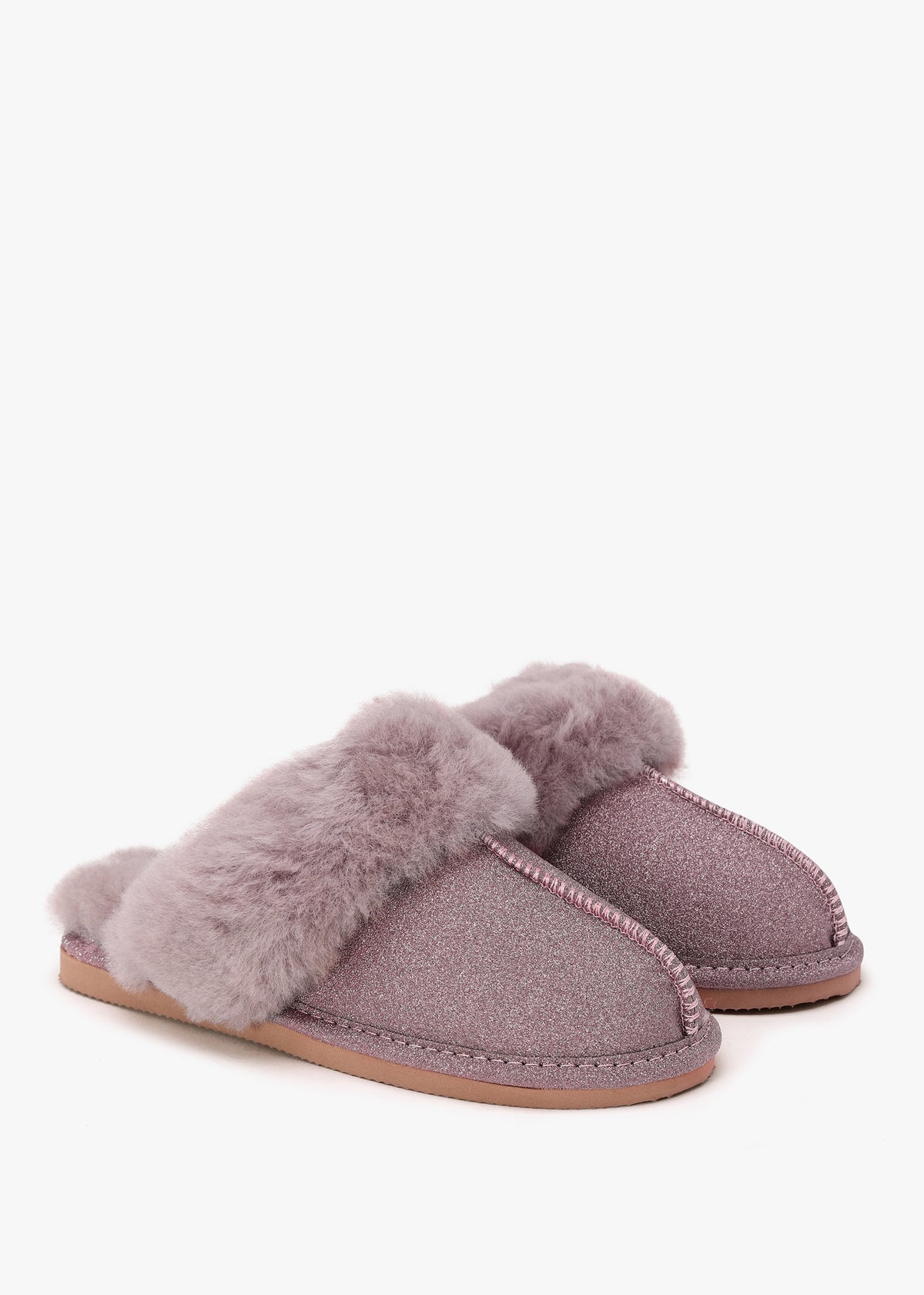 Soglit Purple Sheepskin Slippers
