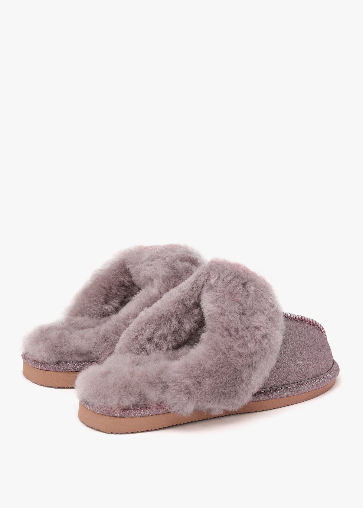 Soglit Purple Sheepskin Slippers