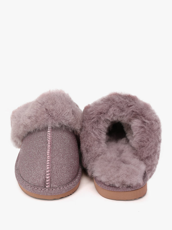 Soglit Purple Sheepskin Slippers