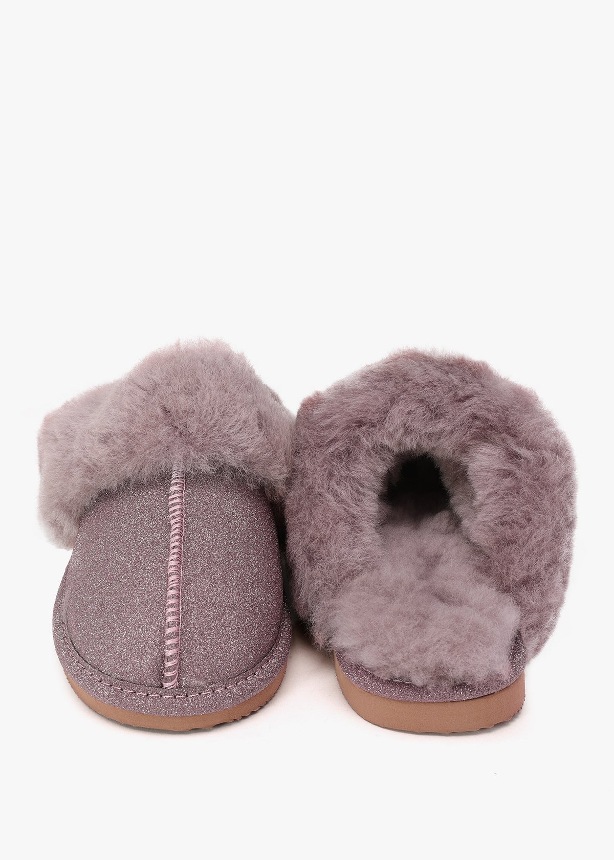 Soglit Purple Sheepskin Slippers