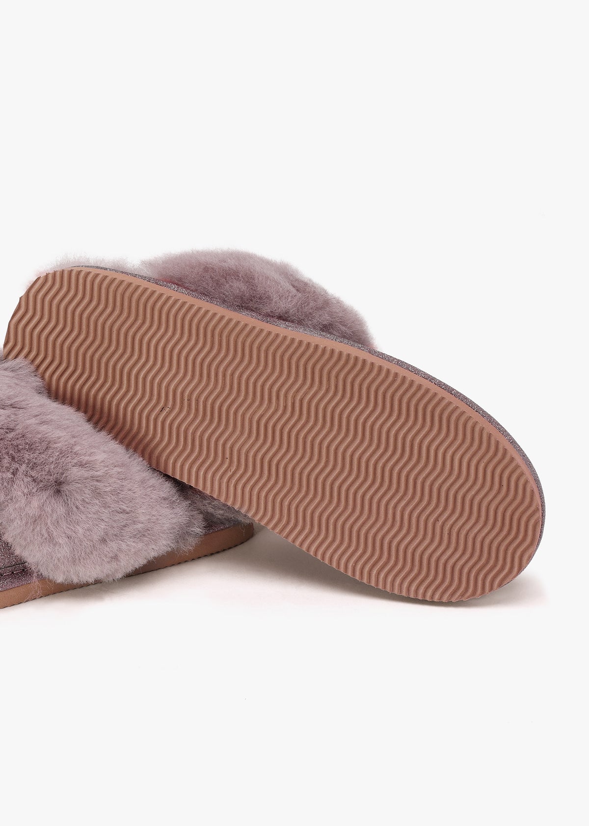 Soglit Purple Sheepskin Slippers