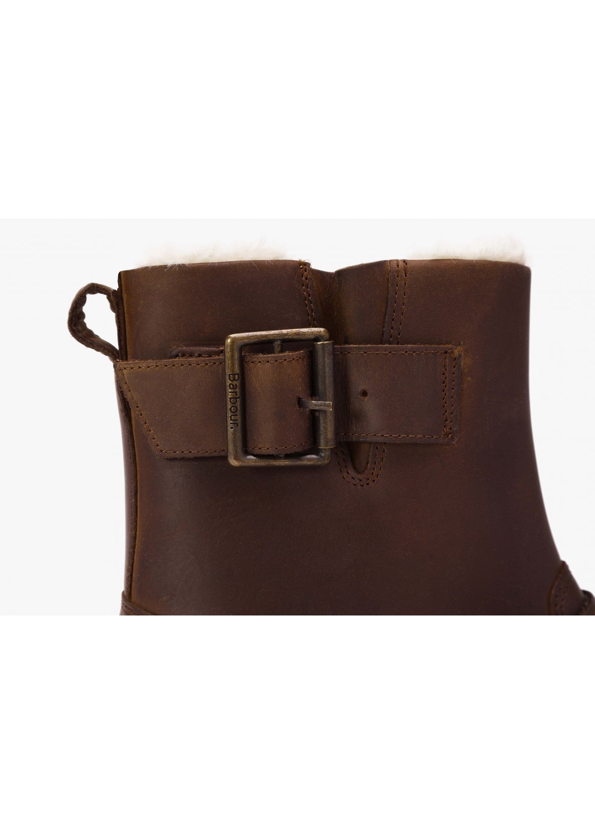 Derwent Brown Leather Biker Ankle Boots