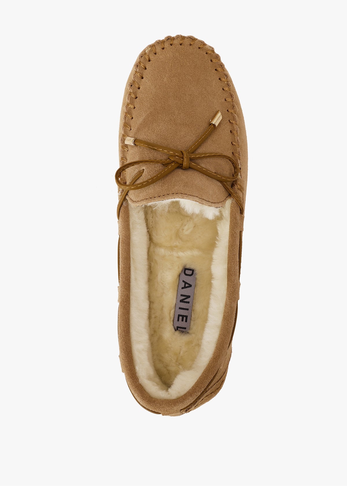 Moccy Beige Suede Moccasin Slippers