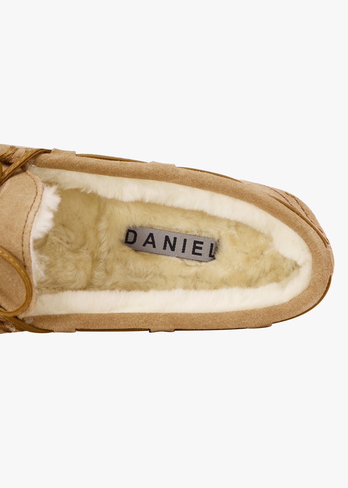 Moccy Beige Suede Moccasin Slippers