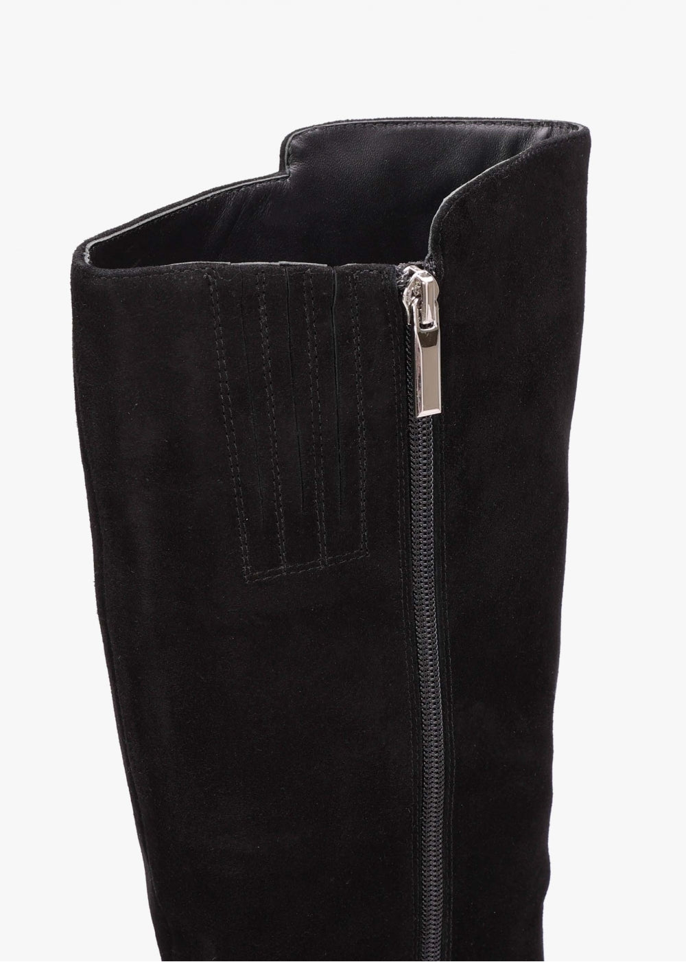 Sippy Black Suede Platform Knee Boots