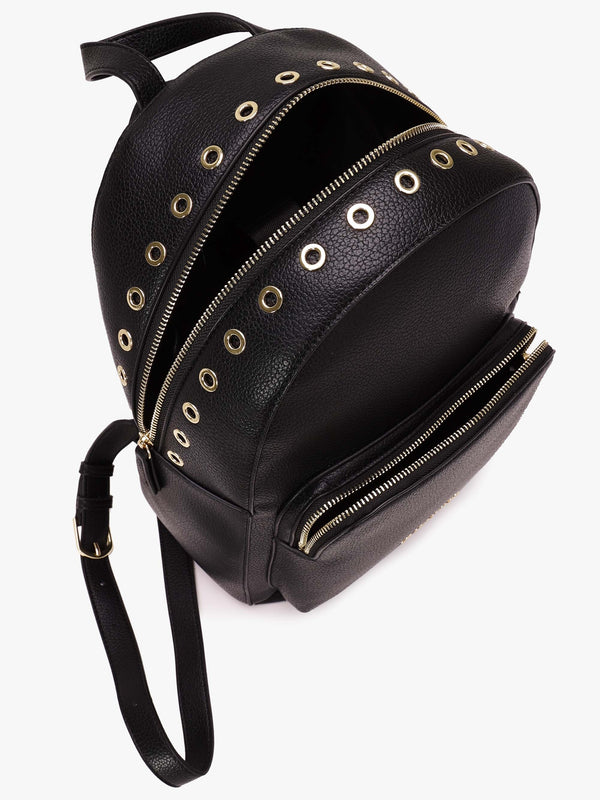 Megeve Black Rivet Backpack