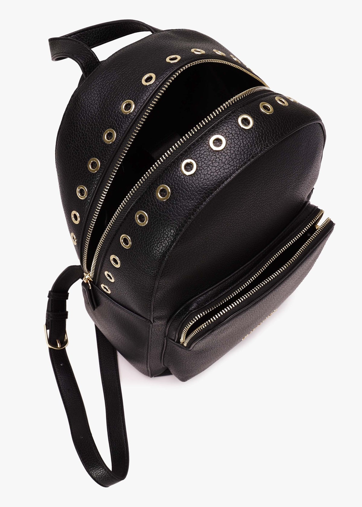 Megeve Black Rivet Backpack