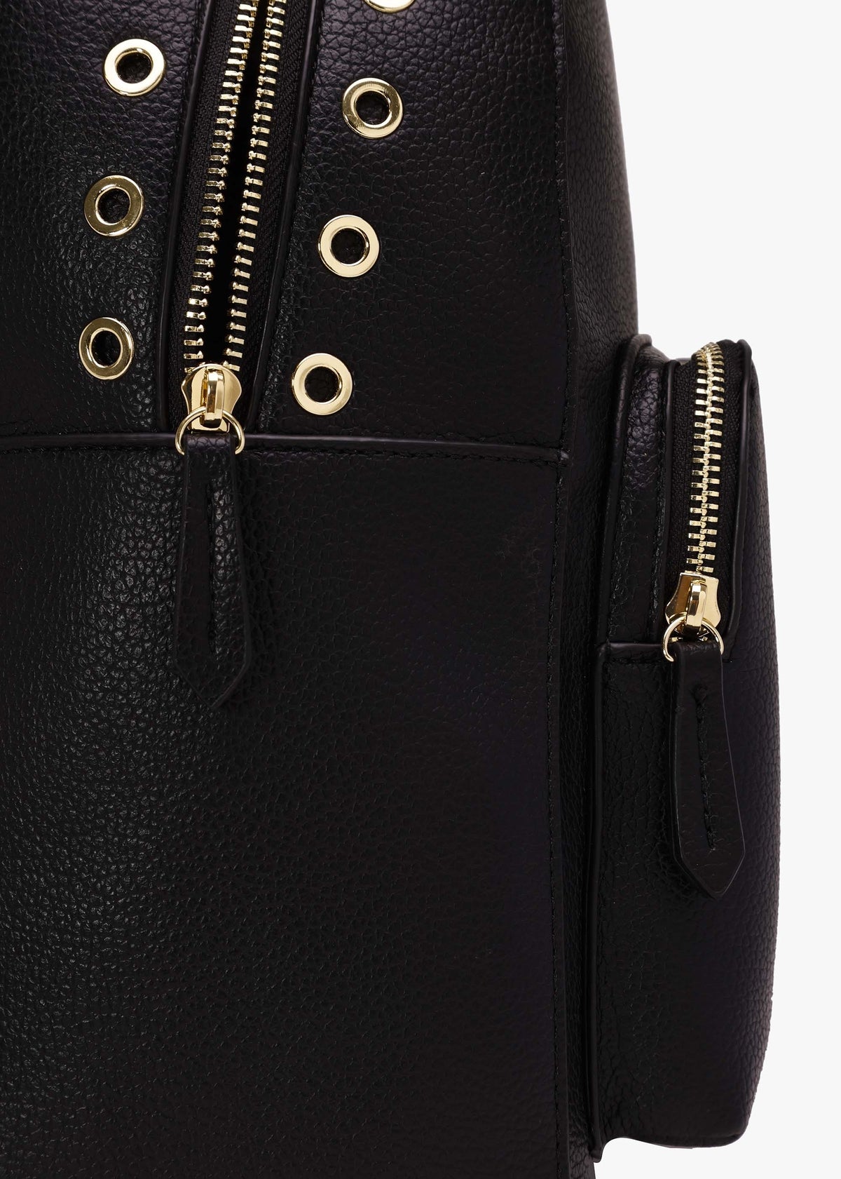 Megeve Black Rivet Backpack