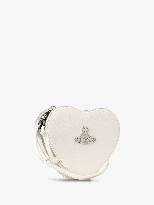 Louise Vegan Heart White Cross-Body Bag
