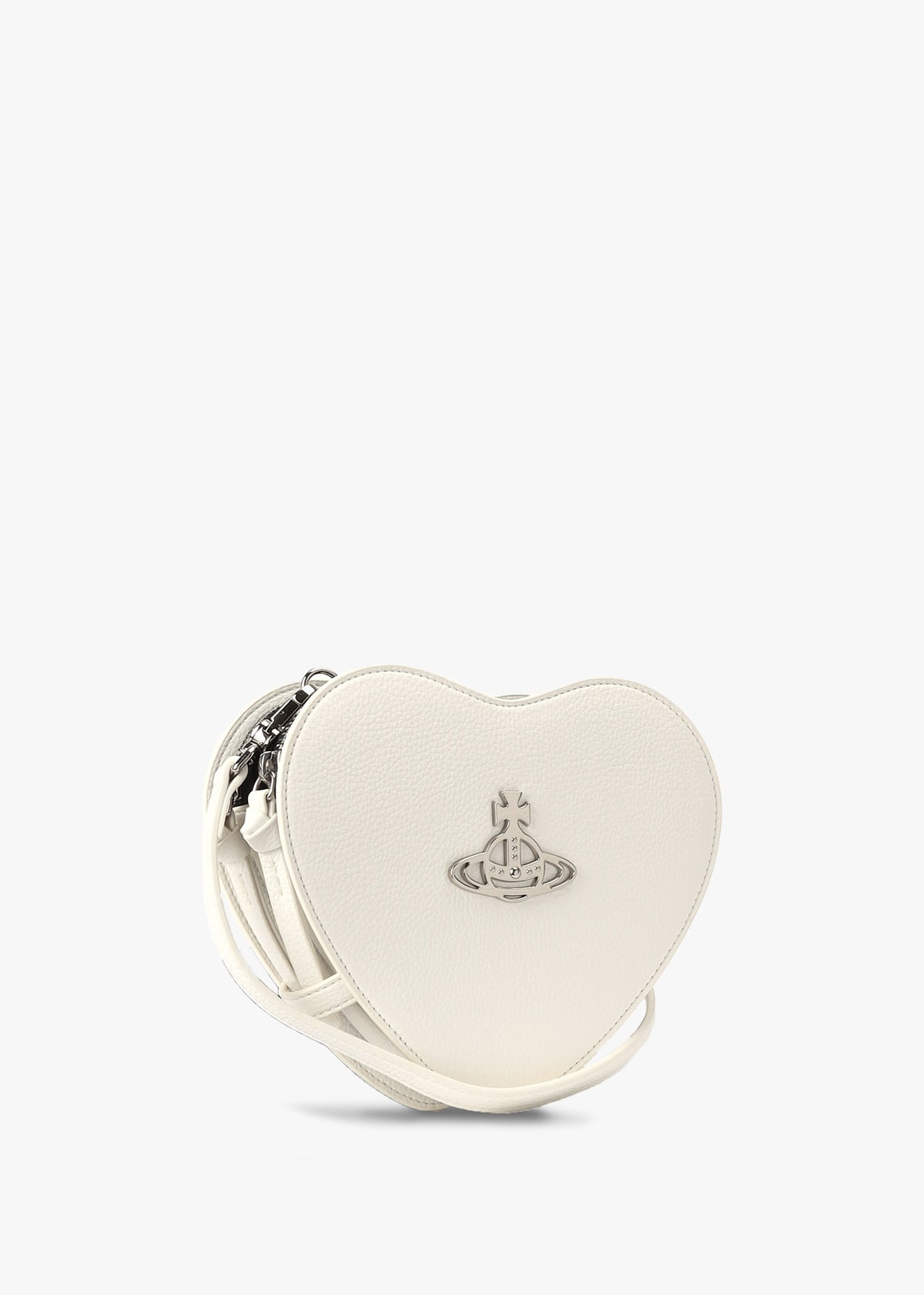 Louise Vegan Heart White Cross-Body Bag