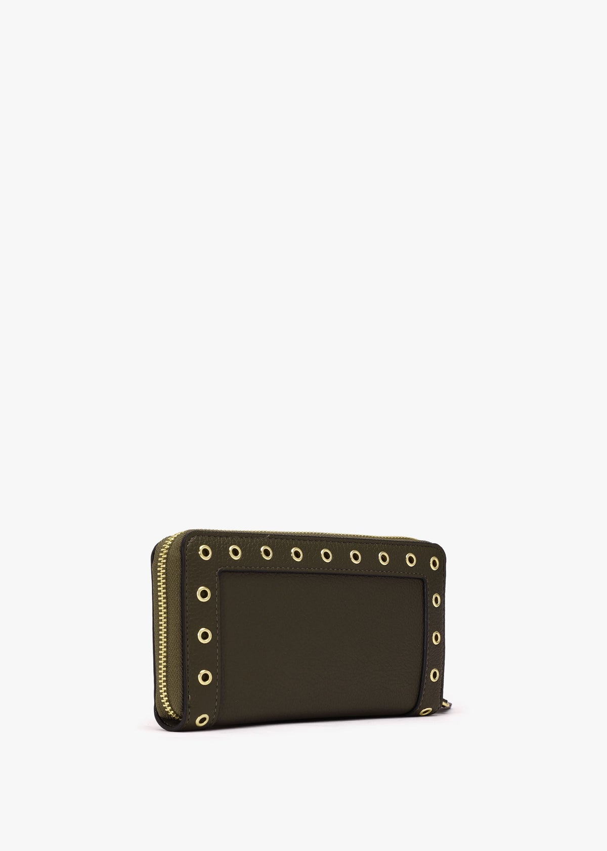 Megeve Militare Zip Around Rivet Wallet