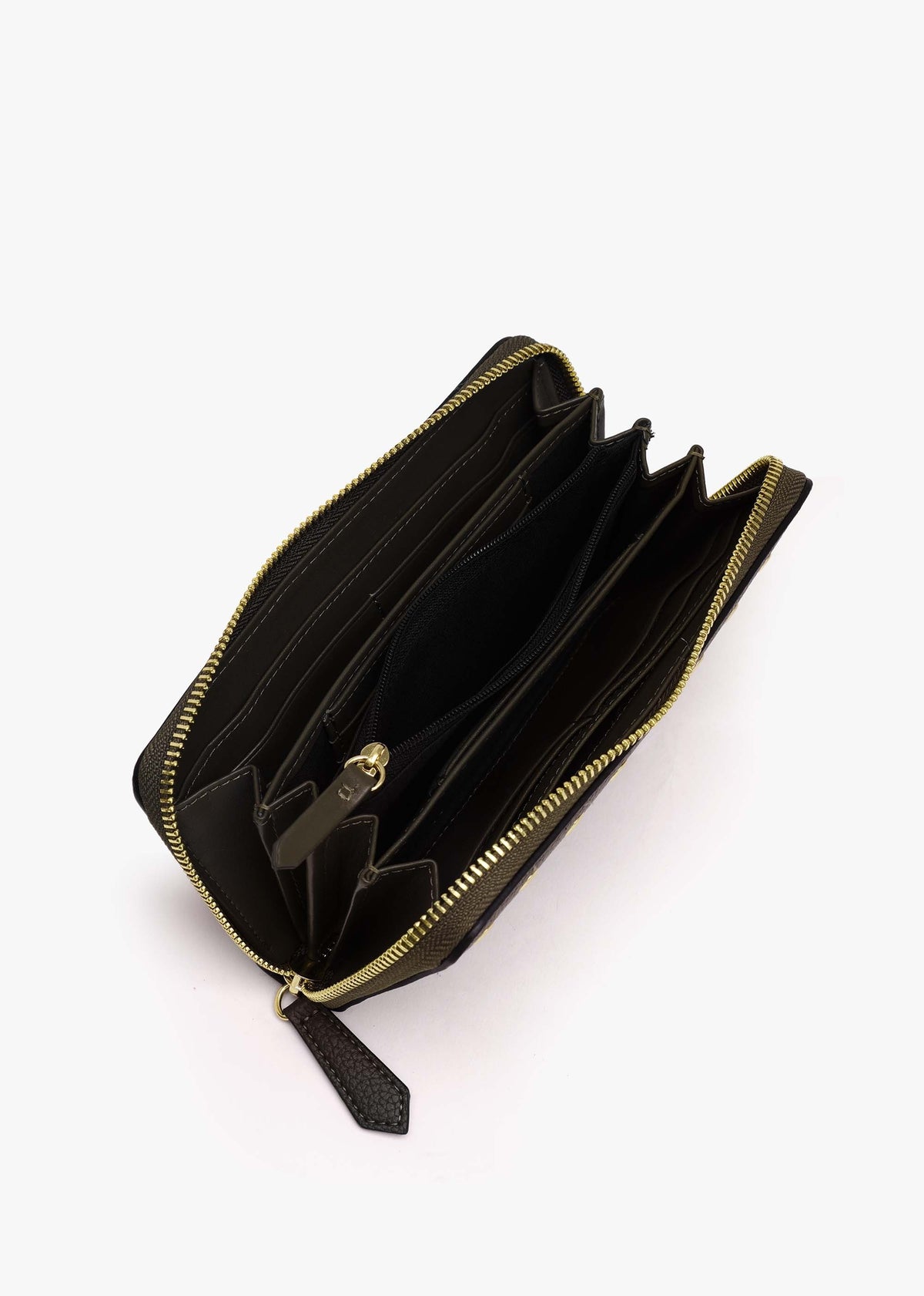 Megeve Militare Zip Around Rivet Wallet