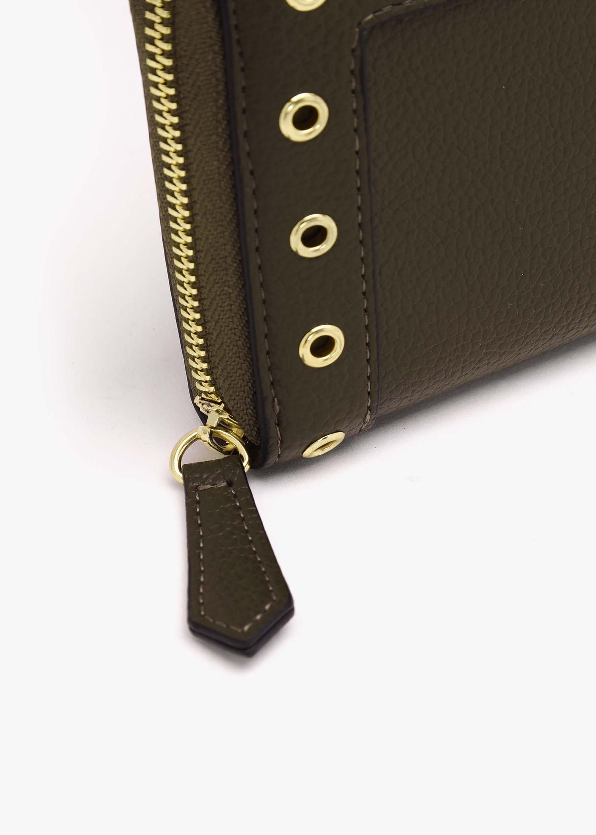 Megeve Militare Zip Around Rivet Wallet