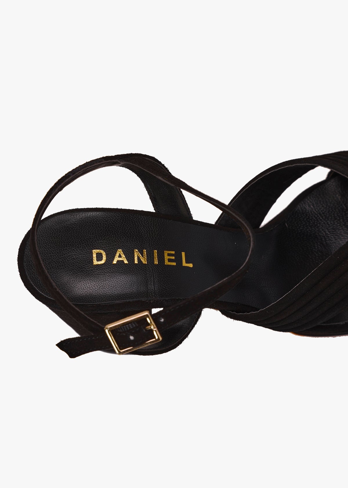 Aloha Black Suede Platform Heeled Sandals