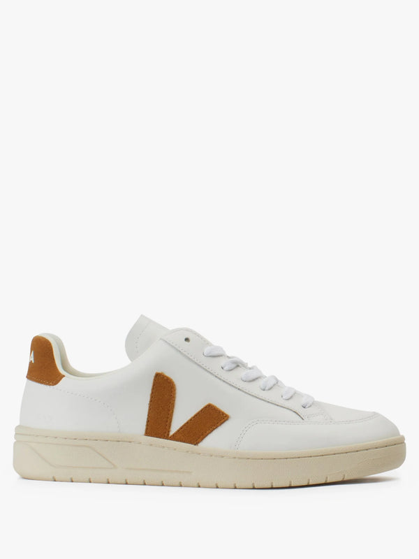 Men’s V-12 Leather Extra White Camel Trainers