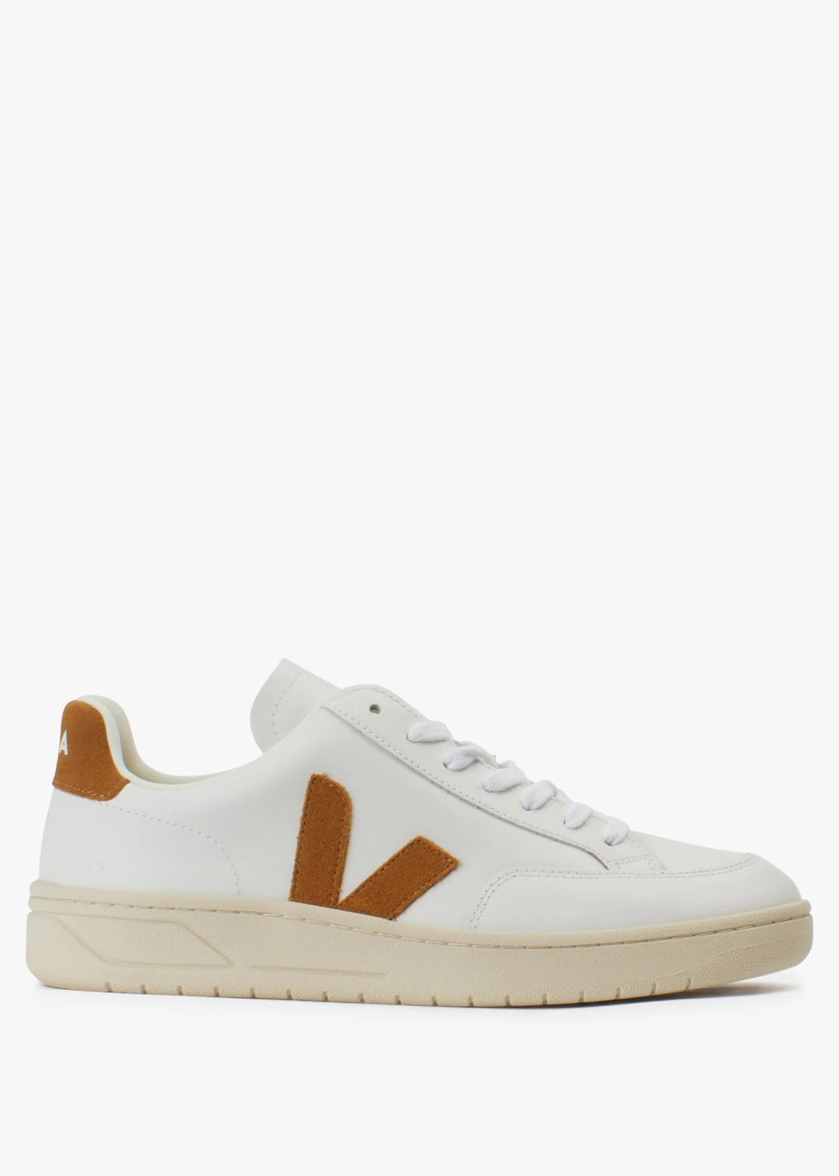 Men’s V-12 Leather Extra White Camel Trainers