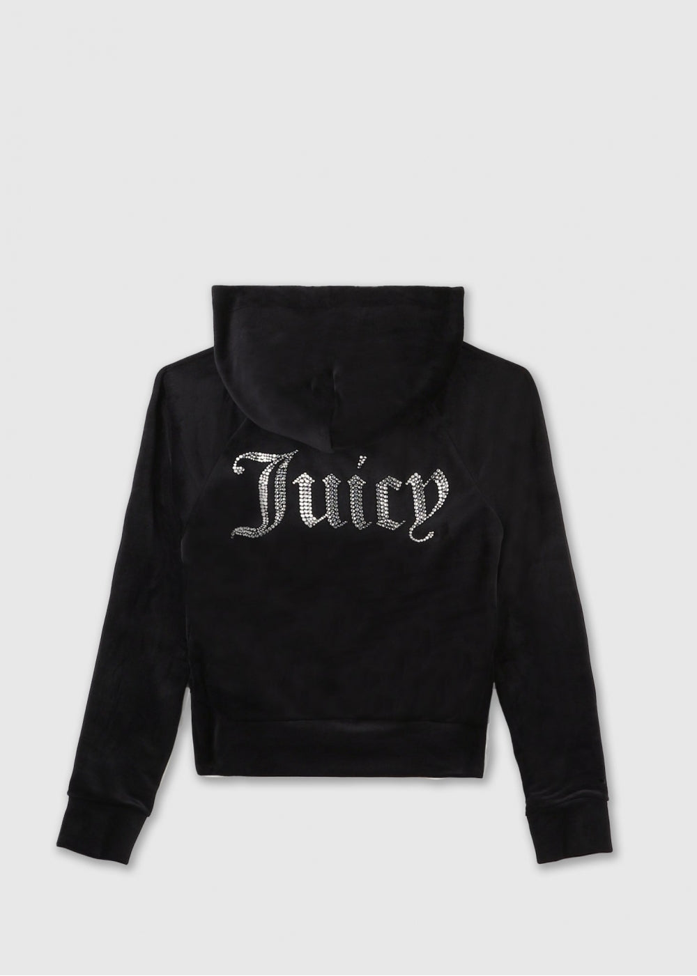 Madison Black Velour Zip Hoodie