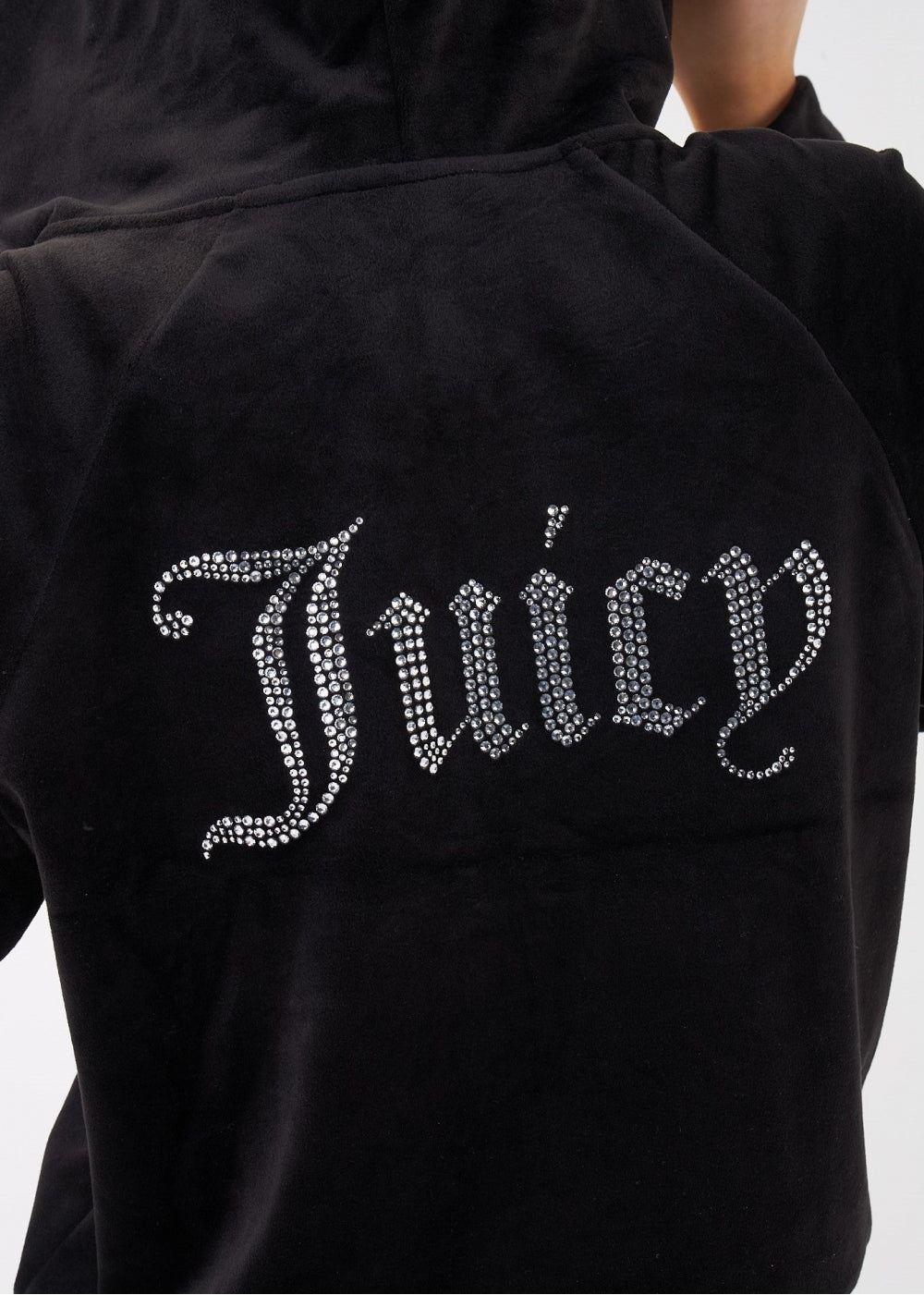 Madison Black Velour Zip Hoodie