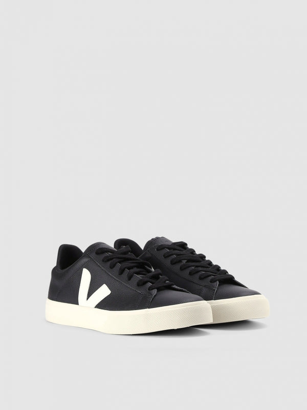 Men's Campo Chromefree Leather Black White Trainers