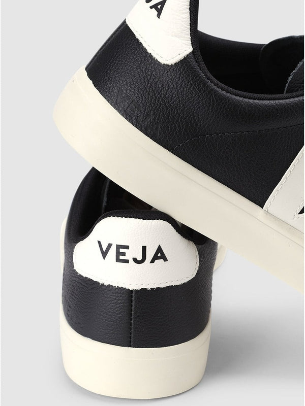 Men's Campo Chromefree Leather Black White Trainers