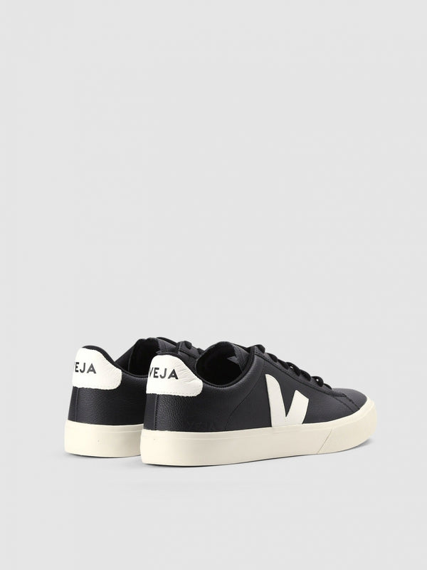 Men's Campo Chromefree Leather Black White Trainers