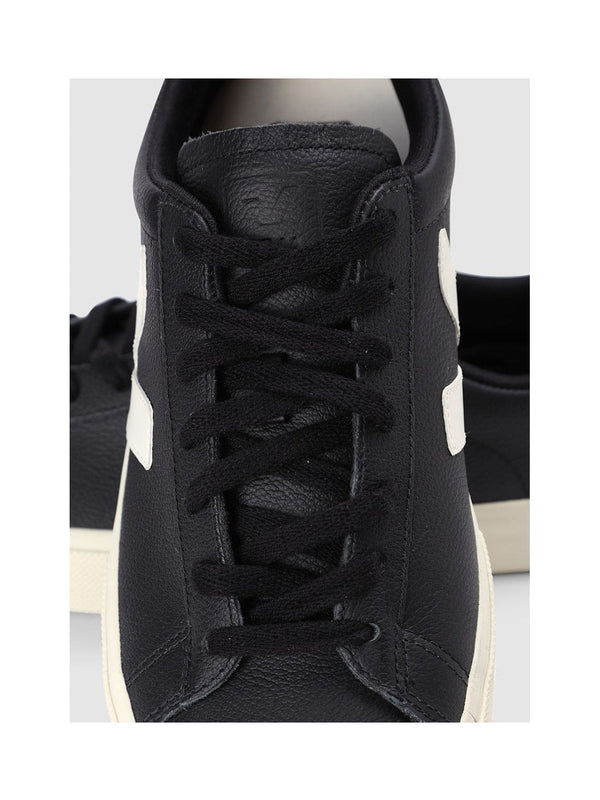 Men's Campo Chromefree Leather Black White Trainers