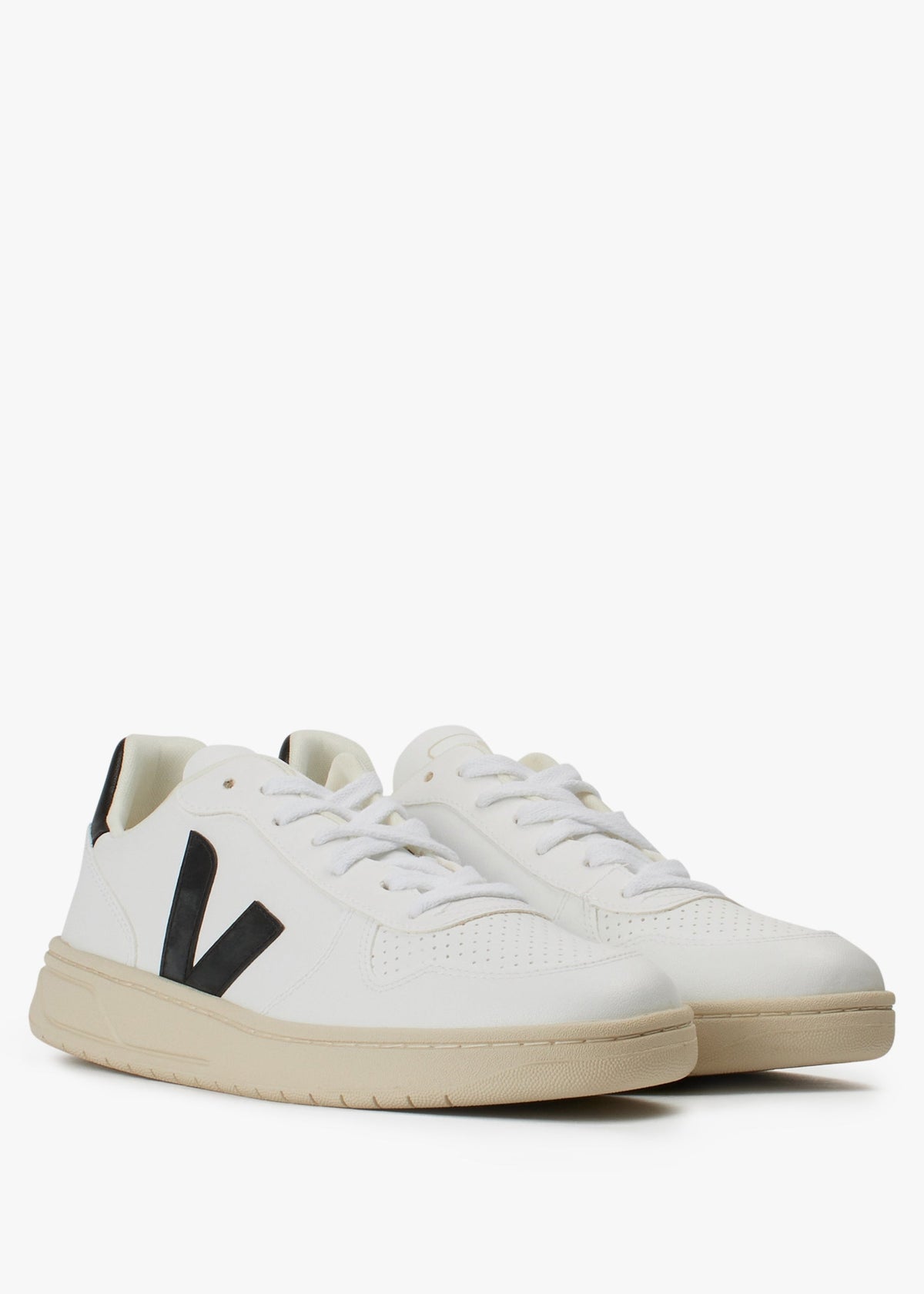 Men's V-10 White Black Trainers