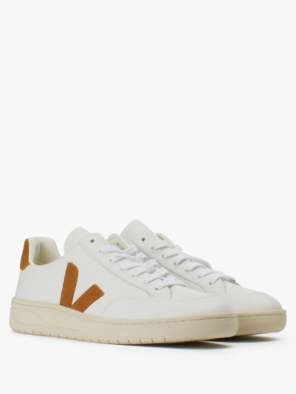 Men’s V-12 Leather Extra White Camel Trainers