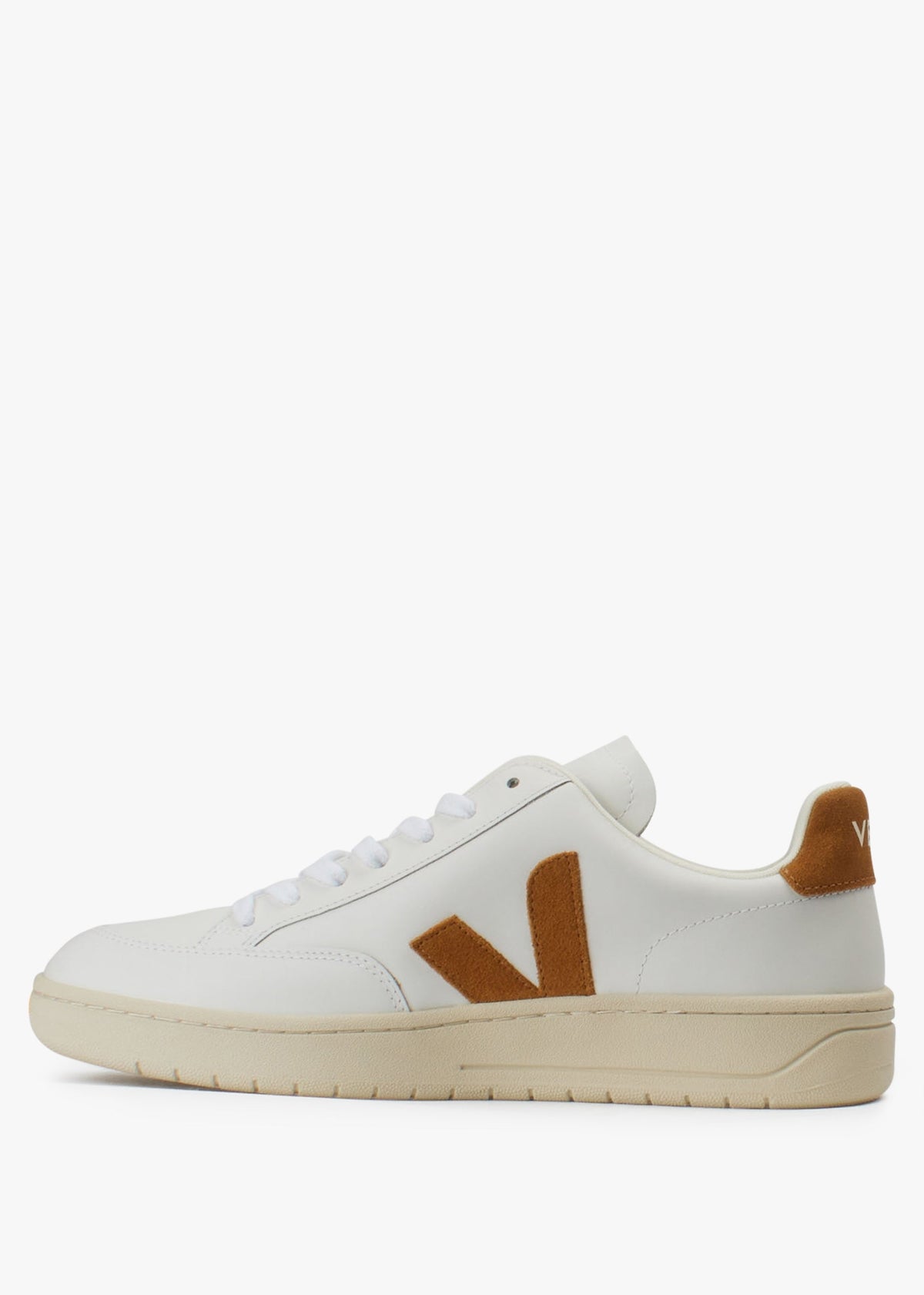 Men’s V-12 Leather Extra White Camel Trainers