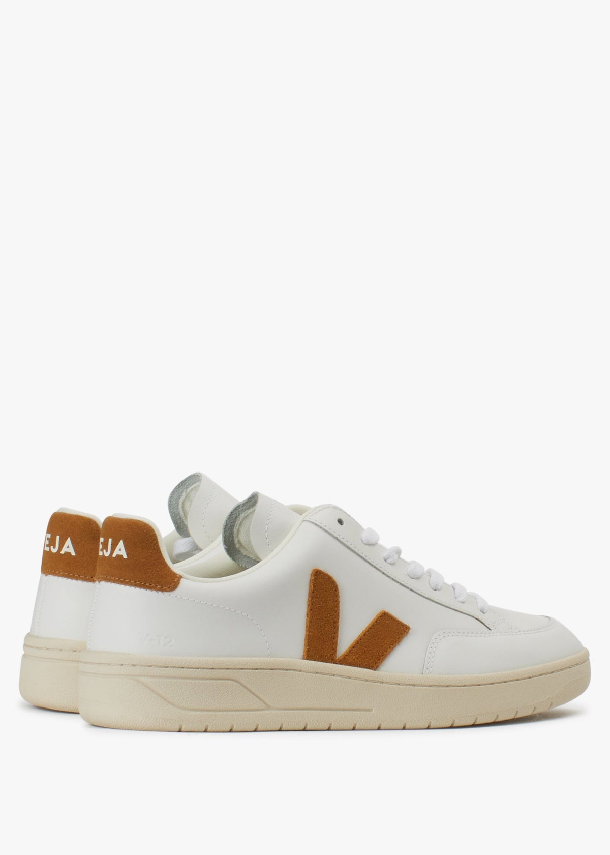 Men’s V-12 Leather Extra White Camel Trainers
