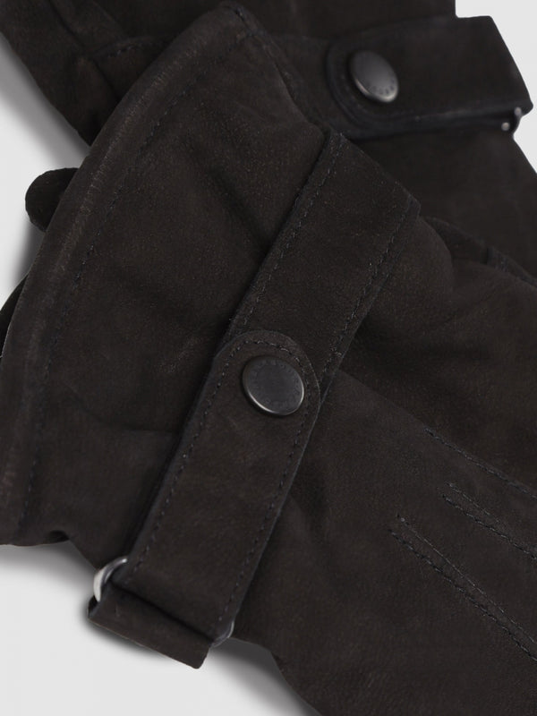 Mens Leather Thinsulate Gloves In Black