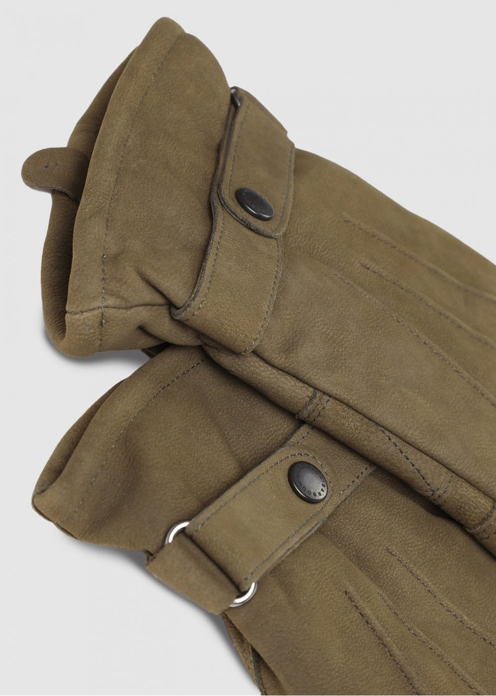 Mens Leather Thinsulate Gloves In Olive
