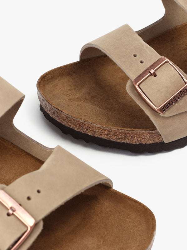 Men's Arizona Tabacco Brown Leather Two Bar Mules
