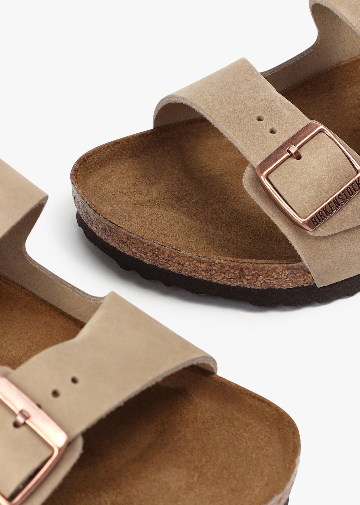 Men's Arizona Tabacco Brown Leather Two Bar Mules