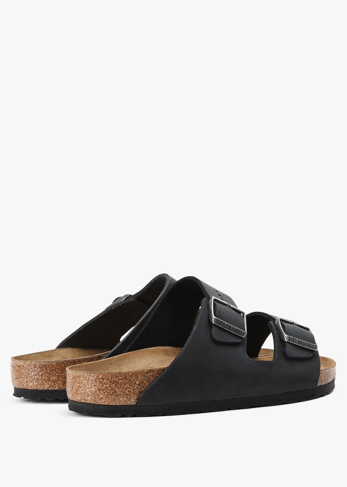 Men's Arizona Black Leather Two Bar Mules