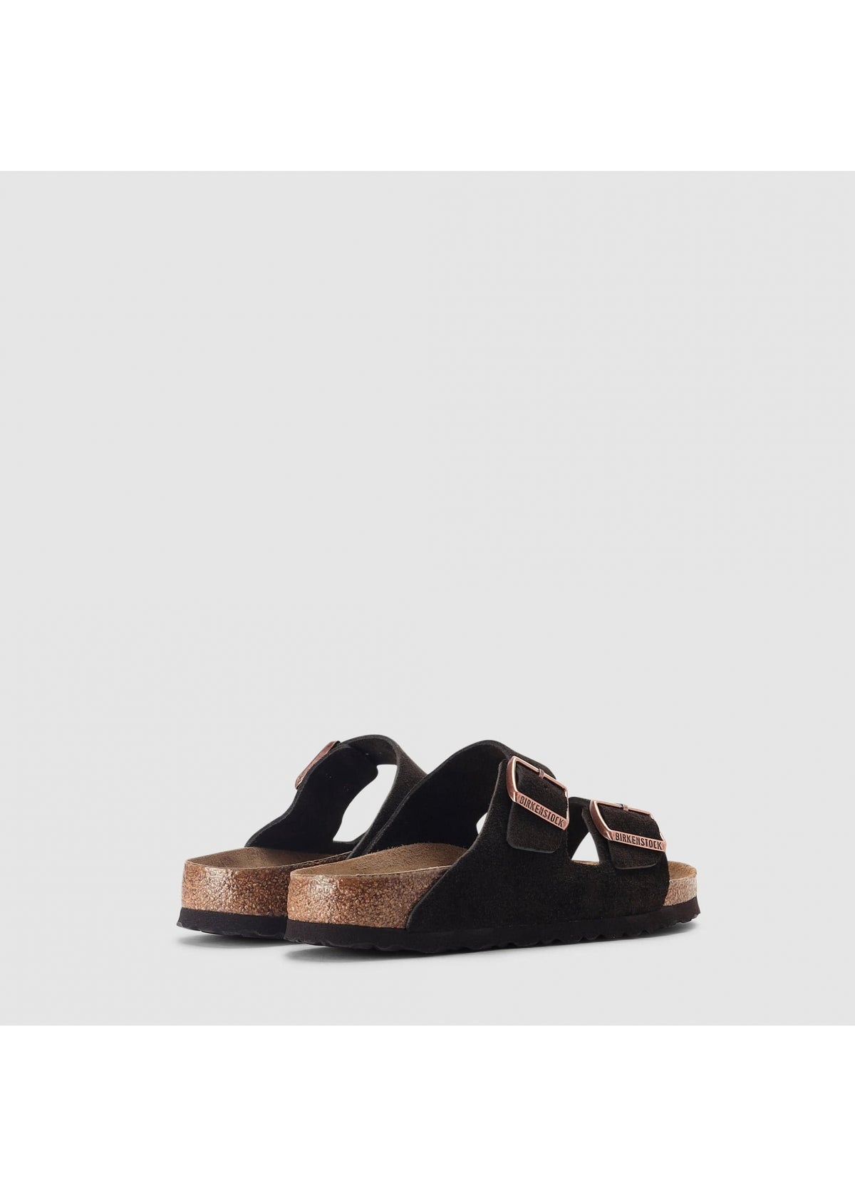Arizona Dark Brown Suede Two Bar Mules