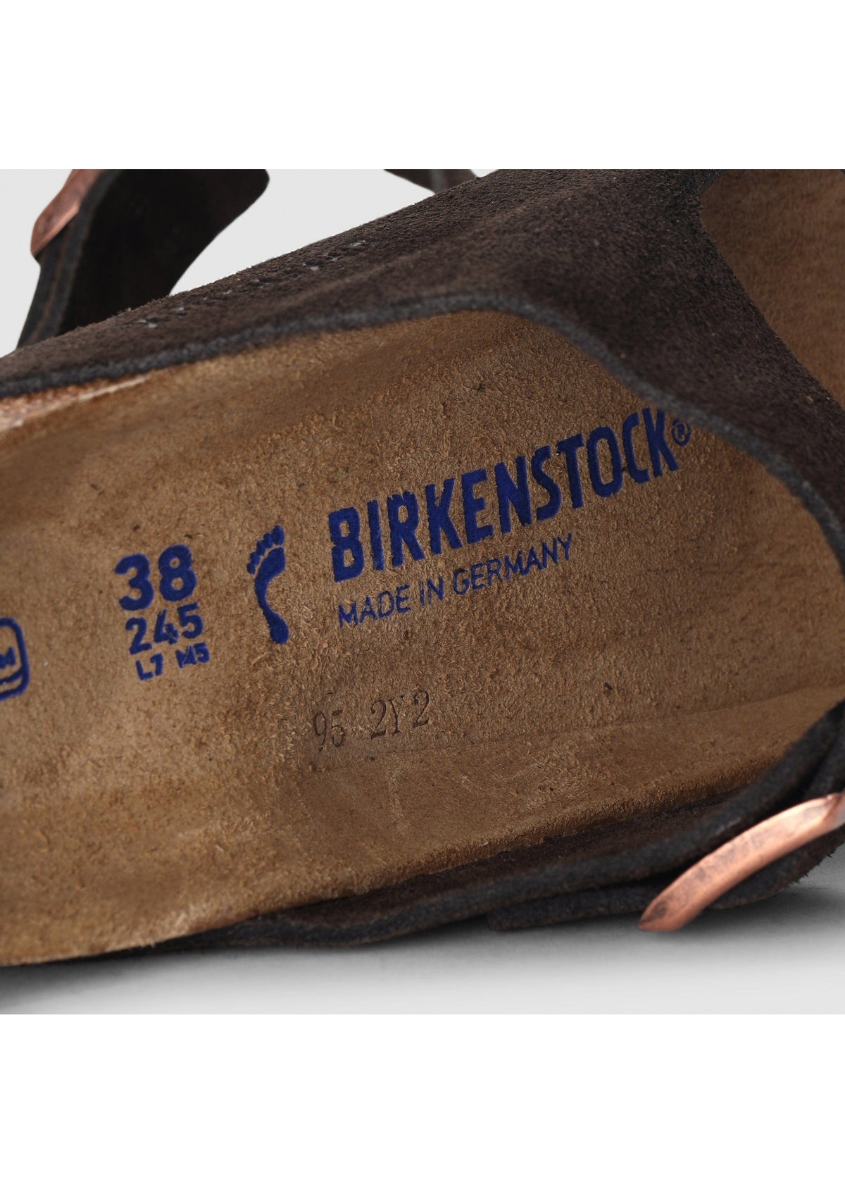 Arizona Dark Brown Suede Two Bar Mules