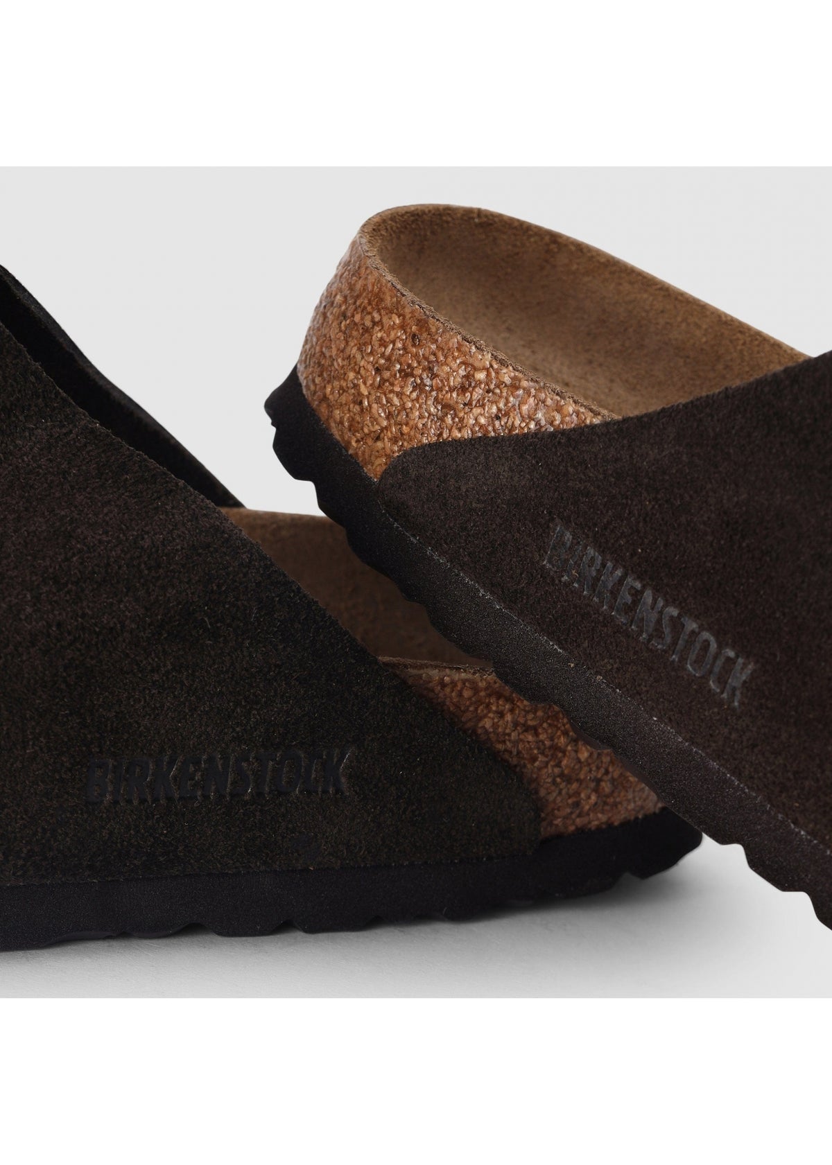 Arizona Dark Brown Suede Two Bar Mules