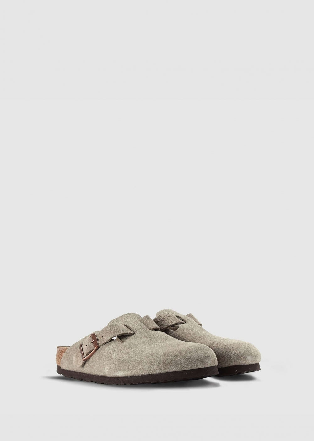 Boston Beige Suede Clogs