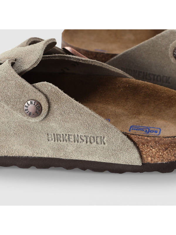 Boston Beige Suede Clogs