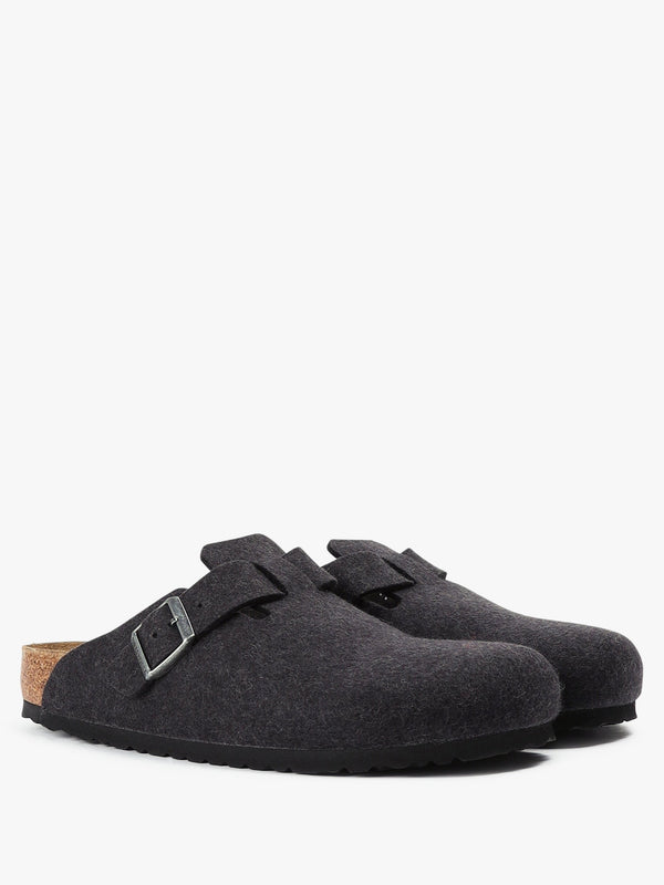 Men's Boston Wool Felt Anthracite Clogs