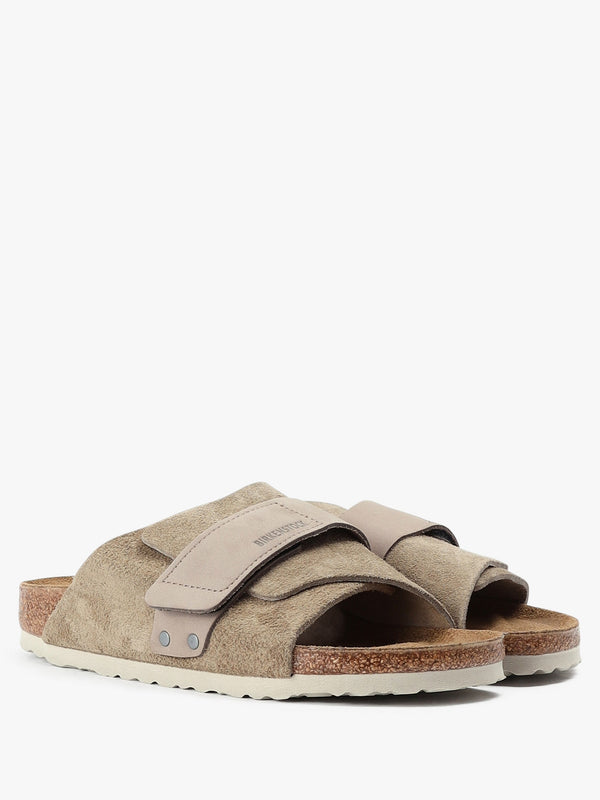 Kyoto Nubuck Suede Taupe Mules