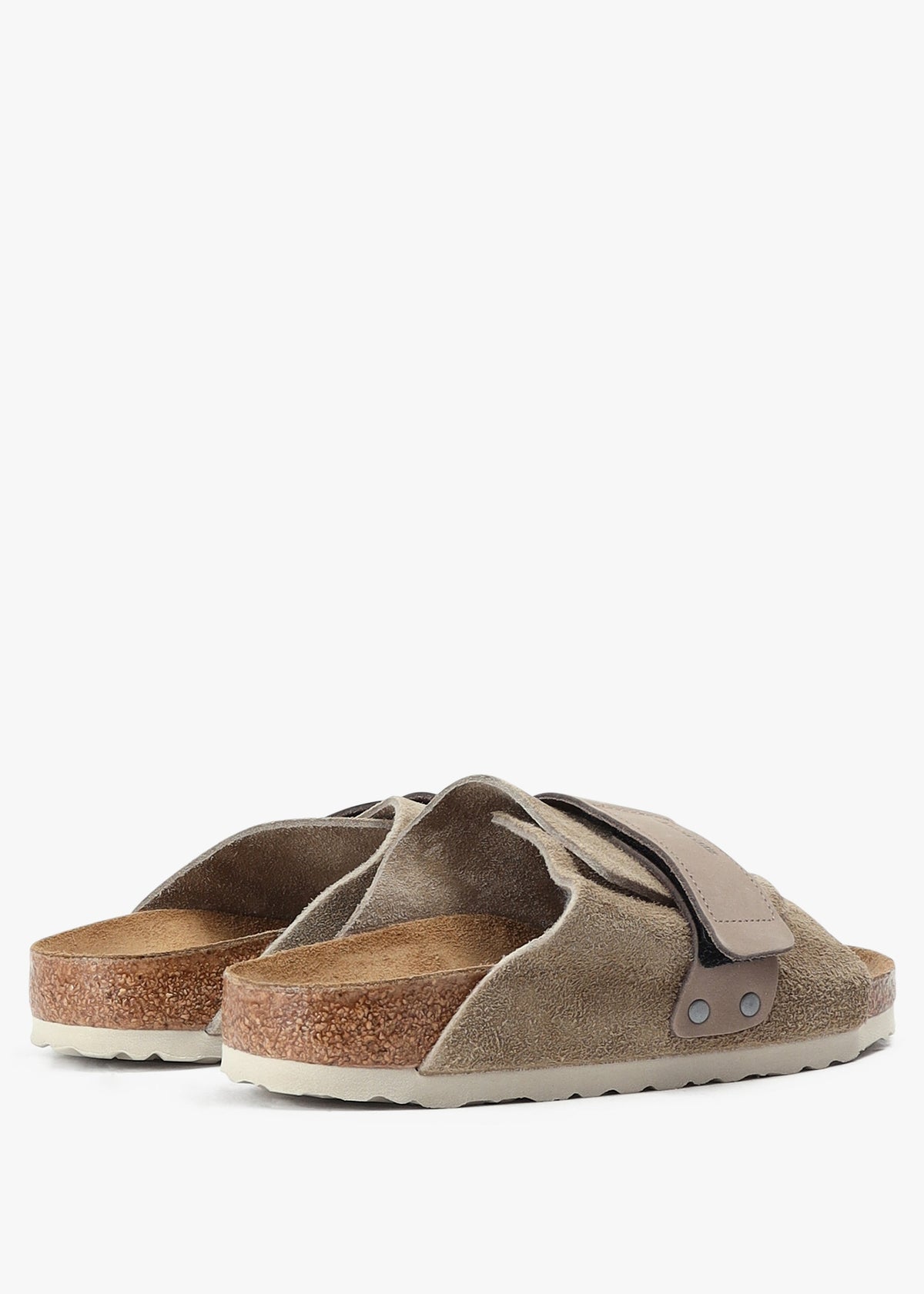 Kyoto Nubuck Suede Taupe Mules